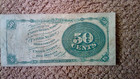 1864-1869 Us Fractional Currency 50 Cents Edwin Stanton 4th Series Issue vf   xf