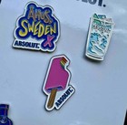 Absolut Vodka Enamel Lapel Hat Pin Set Of 5  brand New  Sweden