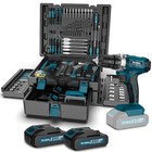 Tool Kit With 21v Cordless Drill -  255-pcs Portable Complete General Basic 