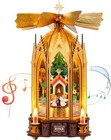 Rolife 3d Wooden Puzzle Angel s Christmas Pyramid Music Box Led Toy Xmas Gifts