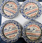 Lot Of 8 Creamline Dairy Milk Caps Harden  N c  