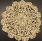 6 Pcs 12  Round Beige  Crochet Lace Doily Color Beige 100   Cotton 