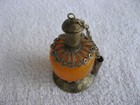 Arabian Silver Omani Kohl Single Container-orange Bakelite Body-hand-made