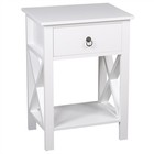 Wooden Bedside Side End Table Modern Night Stand Storage Shelf Home Furniture