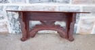 Antique Primitive Scroll Cut Carved Leaf Fretwork Wall Clock Book Shelf