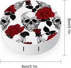 Skull And Roses Contact Lens Case Colored Contact Lens Box Holder Container With