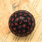 D100 Black And Red Hex 100 Sided Die  D100 Game Dice  100 Sides Dnd Rpg Ad d