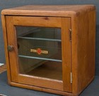 Vintage Wood Sterilizer Medical Barber Cabinet