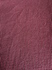 Women   s M Burgundy Solid Waffle Knit Henley Long Sleeve T-shirt Stretch Poly