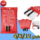 4 pack Fire Blanket Fiberglass Hero Emergency Home Retardant Prepared 39  x39   