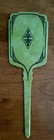 Vtg Art Deco 1920s Beauty Vanity Set Brush Hand Mirror Tweezers Antique Green