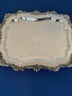 Fb Rogers Silver Company Vintage Silverplated Serving Tray With Feet 14  X 11 