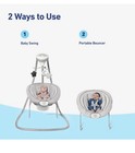 Graco Duetconnect Deluxe Baby Swing   Portable Bouncer  Vibration  Gray