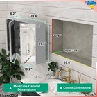 Bathroom Medicine Cabinet With Beveled Mirror Aluminum 8-shelves 3 Doors Silver