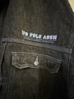 Vtg Us Polo Assn Grey Denim Jean Jacket Blue Button Front  Pockets Mens Sz Xl