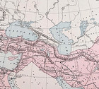1898 Empire Of Alexander The Great Map Original Europe - Asia - Middle East