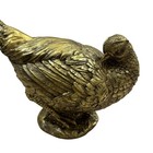 Vintage Antique Gold Pheasant Figurine Long Tail Bird Sculpture Decor 13 Inch