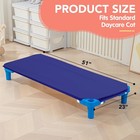 10 Pcs Cot Sheets For Daycare  23 X 51  Blue Microfiber With Corner Elastic
