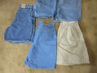 Vtg Womens Size 14 Shorts Denim Blue Lot Of 4 100  Cotton   Khaki 1980s