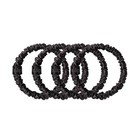 Slip Silk Skinny Scrunchies - Black - Elastic Scrunchies Set  4 Scrunchies 