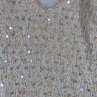 Vintage Adrienne Vittadini Sequin Embellished Party Blouse Size M Lambswool