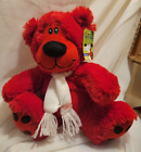 Toy Factory Red Teddy Bear 12 Inch Plush Seaworld Christmas Scarf Stuffed Animal