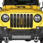 Wrangler Grill Mesh Inserts Front Grille Guard Cover Clip-in Matte Black Fo