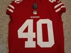 San Francisco 49ers On Field Game Cut Jersey 2017 Size 40 Lineman  Sleeves  40