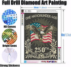 American 250th Birthday Diamond Art Kit 4th Of July Patriotic Craft