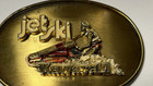 Rare Vintage Kawasaki Jet Ski Belt Buckle Gold Brass Tone