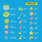 Giant Sand Castle Playset  19 Pc  Beach Supplies And Fun Activities For Kids