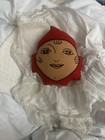 Antique 1920s Little Red Riding Hood Pin Cushion Flapper Girl Boudoir Sewing