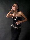 Antique 1920s Silver   Leather Native American Butterfly Concho Navajo 36  Belt
