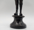 Vintage Bronze Boy Man Statue Raising Torch Heavy 11  Blackamoor