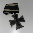Vintage Ww1 German Iron Cross 1813-1914 2nd Class Medal With Ribbon Authentic   