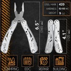 24-in-1 Professional Multitool Pliers Stainless Steel Pocket Tool With Sheath 