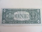 Off- Center  1 00 2001 Series Federal Reserve Note Used Serial   C 36356893 D