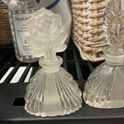 Vintage Crystal Perfume Bottles Lot Of 4 Frosted Glass Vanity Decanters Germany