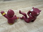 Vintage 1950s Red Devil Pixie Elf Figurines  set Of 2  Ceramic Japan Mcm