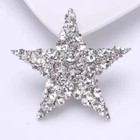 Rhinestone Star Snowflake Flower Brooch Vintage Pin Jewelry Women Gift Usa