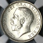 1913 Ngc Ms 63 George V 6 Pence Great Britain Sterling Silver Coin  23091403d 