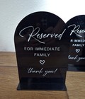 Wedding Event Table Decor Place Setting Centerpieces Reserved For Family Black