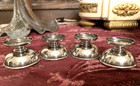 Four Classic Vintage Tiffany   Co  Sterling Silver Open Salt Cellars