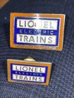 2-vintage  lionel Electric Trains  Railroad Train Lapel Tie Pin