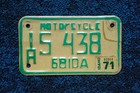 1971 Idaho Motorcycle License Plate