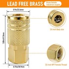2pack 1 4 Inch Brass Female Industrial Air Coupler Quick Connect  1 4 Npt Qui   