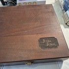 Vintage Ernst Leitz Leica Wooden Presentation Camera Box Case Germany Carved Log