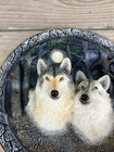 3d Wolf Duo Figurine 2 Wolves The Gray Rock Collection Amy   Addy Co Plate Vtg