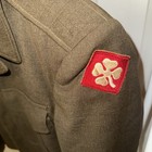 Original Wwii Us Army Ike Jacket 4th Army Patch Wool Uniform Size 34s Vintage