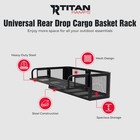 Titan Ramps Universal Atv utv Rear Drop Cargo Basket Rack With 150 Lb  Capacity